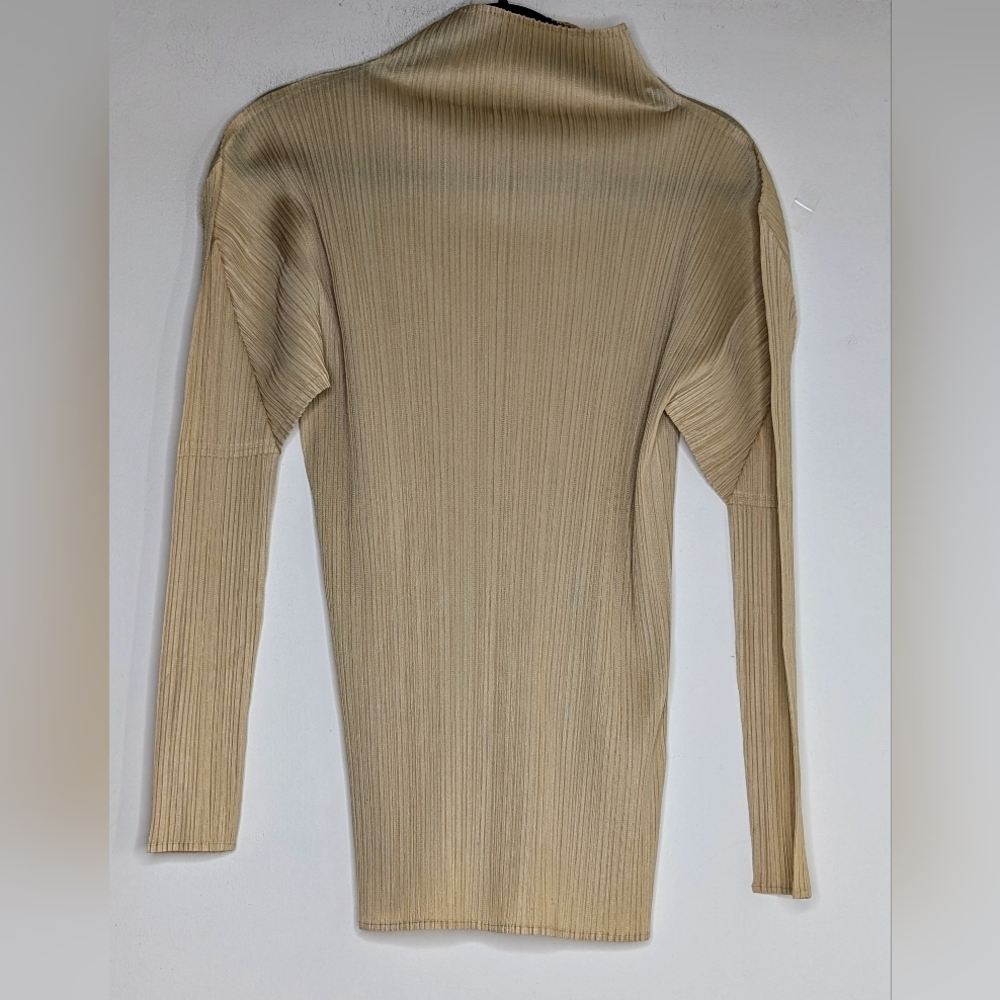 Issey Miyake Pleats Please Turtleneck Sand